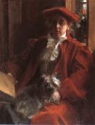 Anders Zorn Emma Zorn and Mouche the Dog Sweden oil painting artist